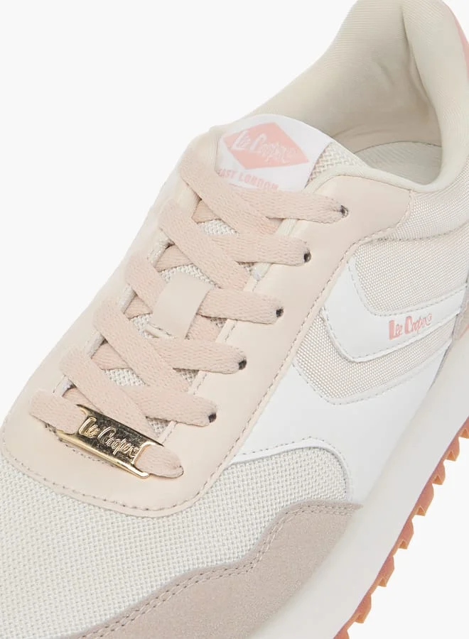 Lee Cooper Women's Colourblock Sneakers with Lace-Up Closure