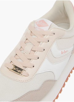 Lee Cooper Women's Colourblock Sneakers with Lace-Up Closure  - Image 4