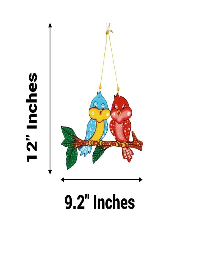 NOKHWAL Hanging Bird Handmade Hand Painted Birds for Garden Main Door Wall Hanging Balcony Decoration Hanging Decorative Items for Room Wall Décor for Home - Image 2