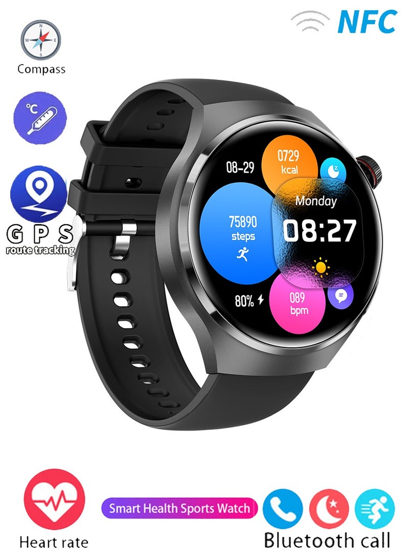gejian Health and Fitness Smartwatch Men's And Women's Smart Watch With Bluetooth Call Fitness Tracker With Blood Pressure Blood Oxygen Tracking Heart Rate Monitor Compatible With Android And IOS Blac  - Image 3