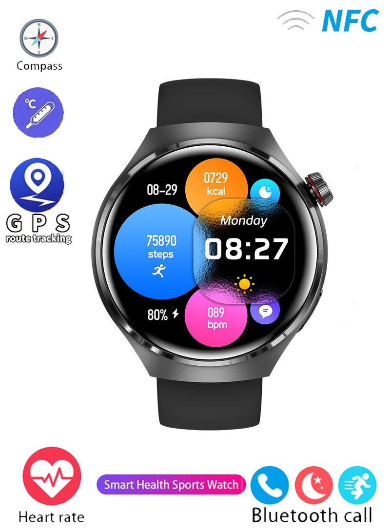 gejian Health and Fitness Smartwatch Men's And Women's Smart Watch With Bluetooth Call Fitness Tracker With Blood Pressure Blood Oxygen Tracking Heart Rate Monitor Compatible With Android And IOS Blac  - Image 2