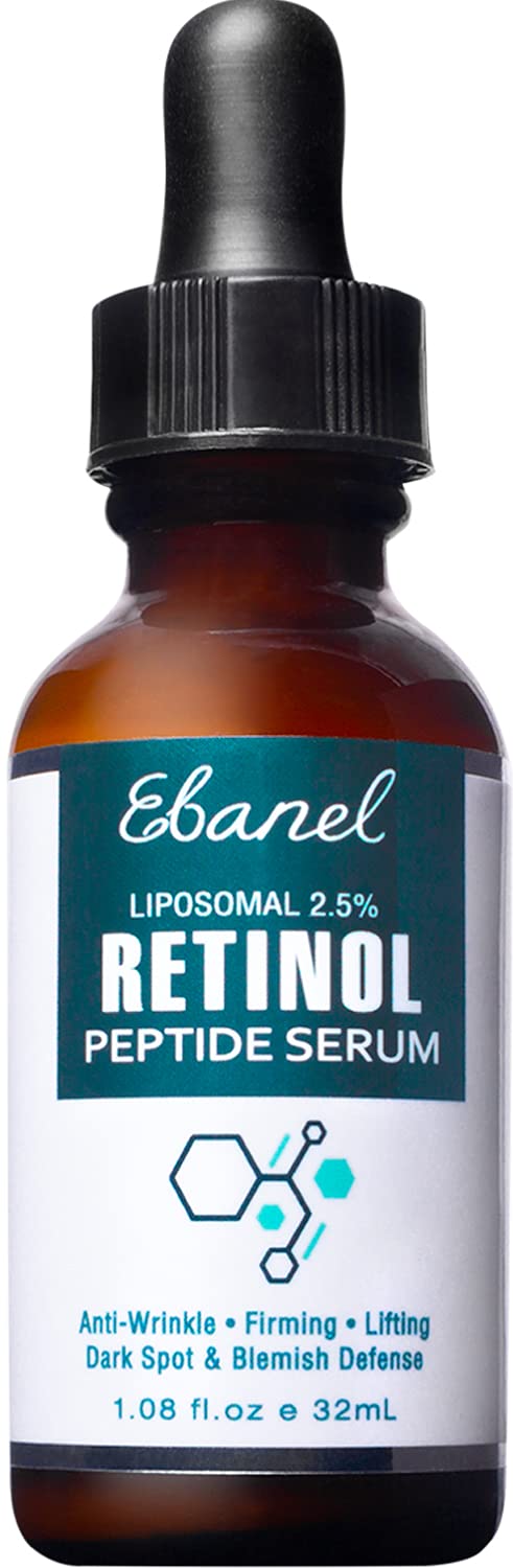 Ebanel Liposomal 25 Retinol Serum for Face with Hyaluronic Acid Peptides  Vitamin C Brightening AgeDefying Serum for Smoother Texture Refined Pores  RadiantLooking Skin