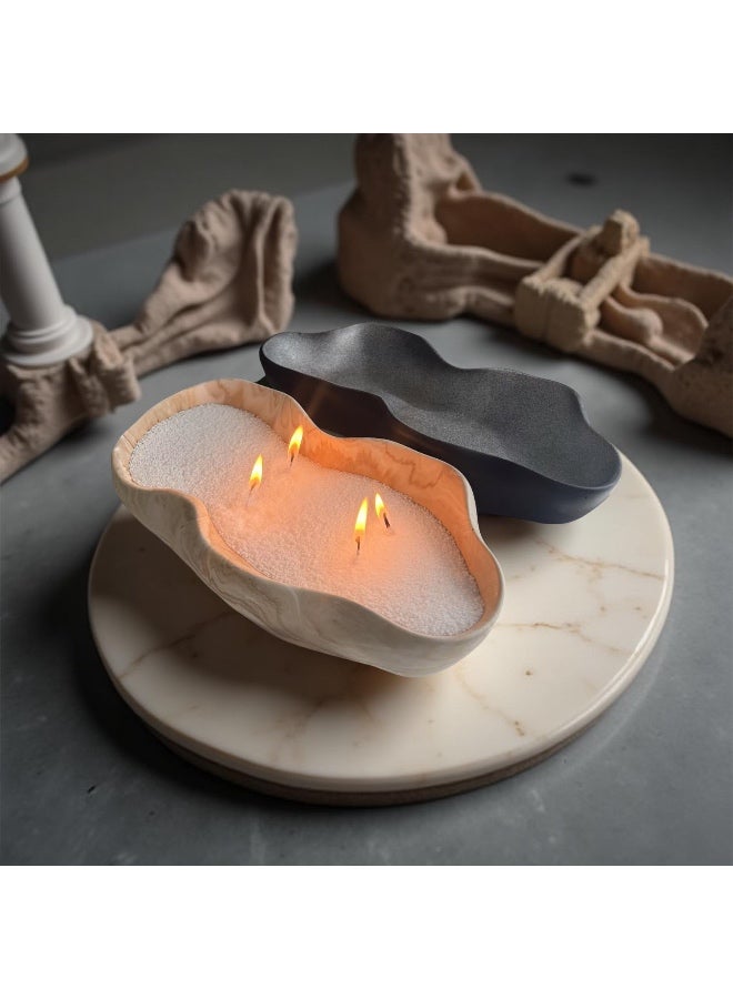 Irregular Sand Wax Candle Tray - Image 3