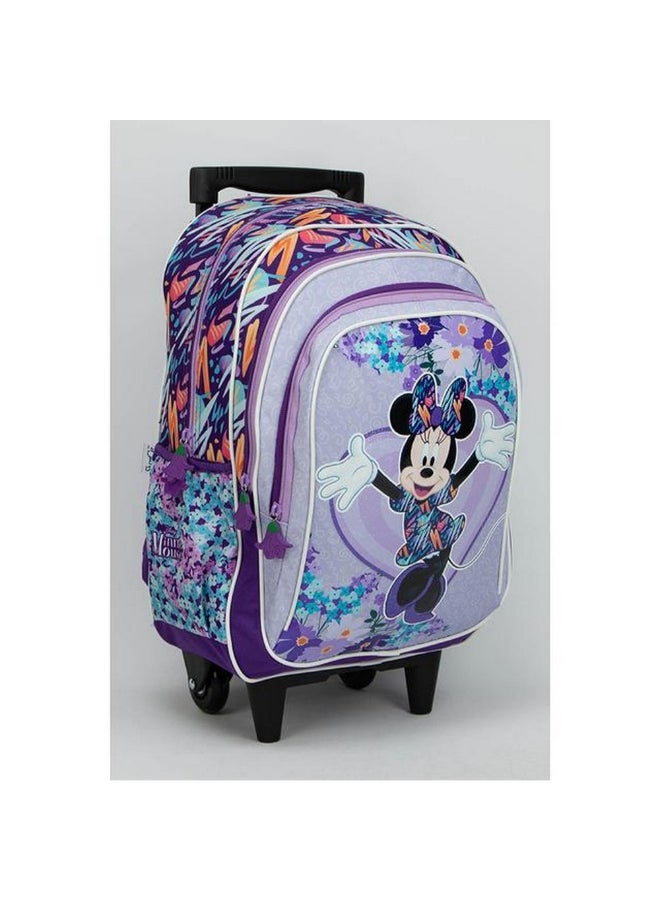 SunCe Disney Minnie 3-Compartment Zipper Closure Trolley Backpack Multicolour 16 x 11.81 x 8.26 Inch SUNS-7417DMA - Image 2