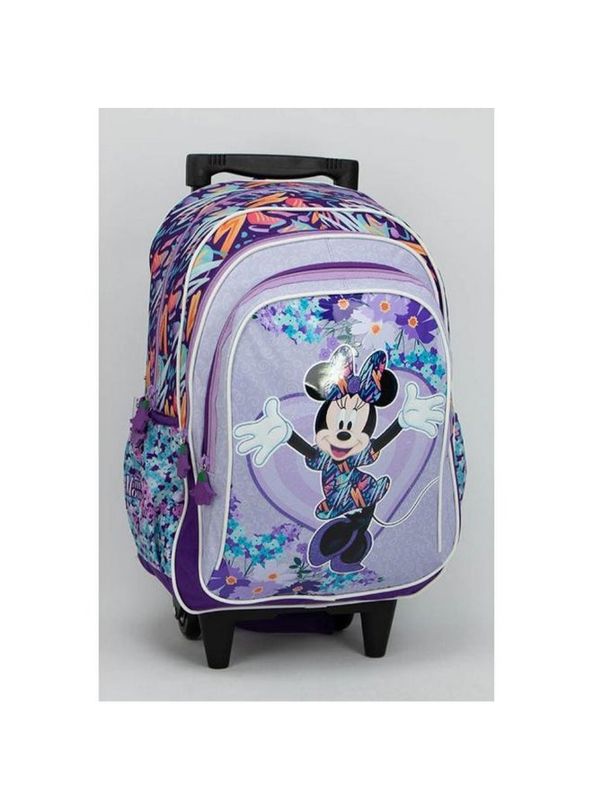 SunCe Disney Minnie 3-Compartment Zipper Closure Trolley Backpack Multicolour 16 x 11.81 x 8.26 Inch SUNS-7417DMA - Image 3