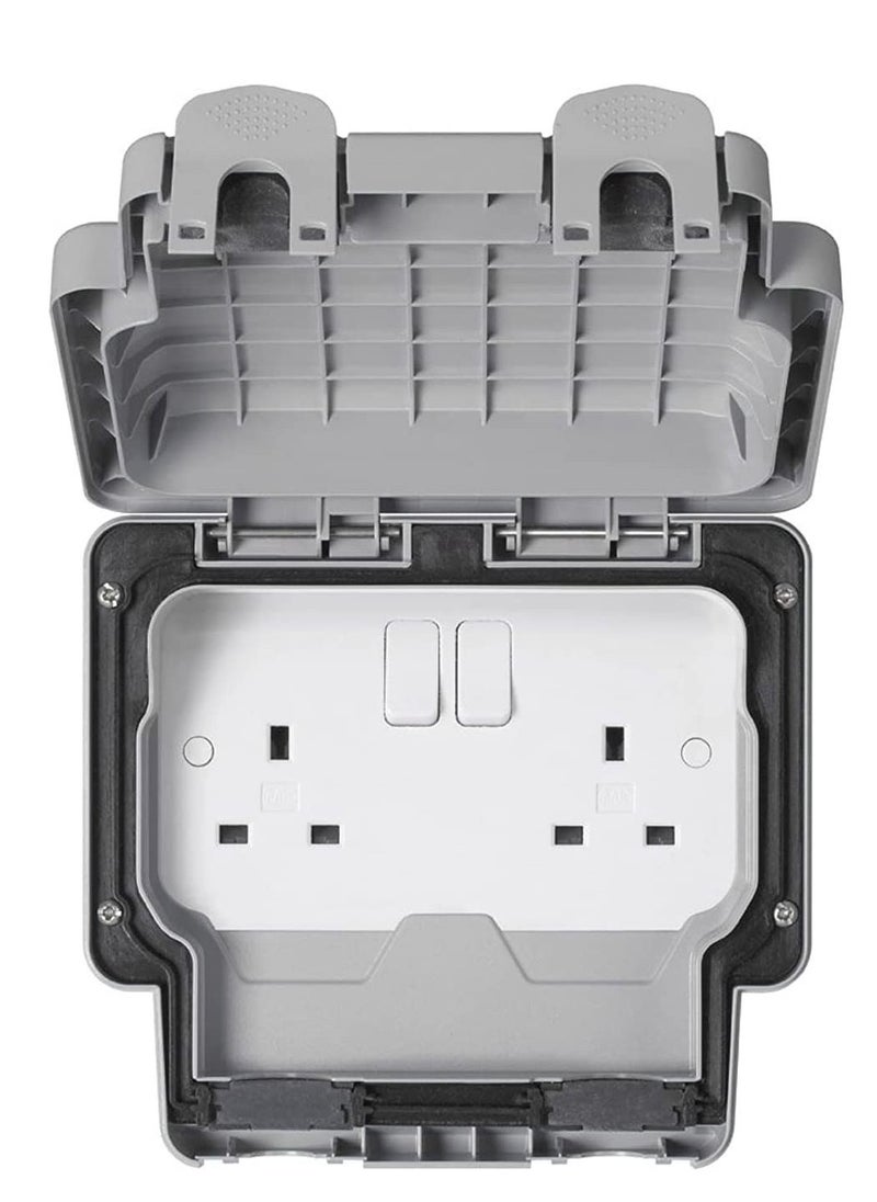 MK - RACO MK Master seal Plus K56482RY 13 amp 2 Gang Switched Socket - Image 1