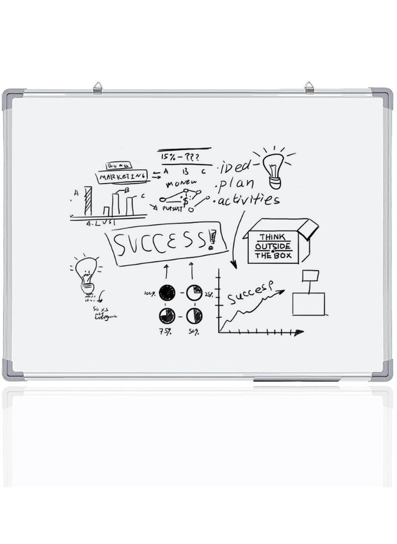 Cool Baby - COOLBABY Double-Sided Magnetic Whiteboard, Dry Erase Whiteboard with Aluminum Frame, Wall-Mounted White boards Writing Boards for Office Teaching Training or Home Office School Notice Board - Image 1