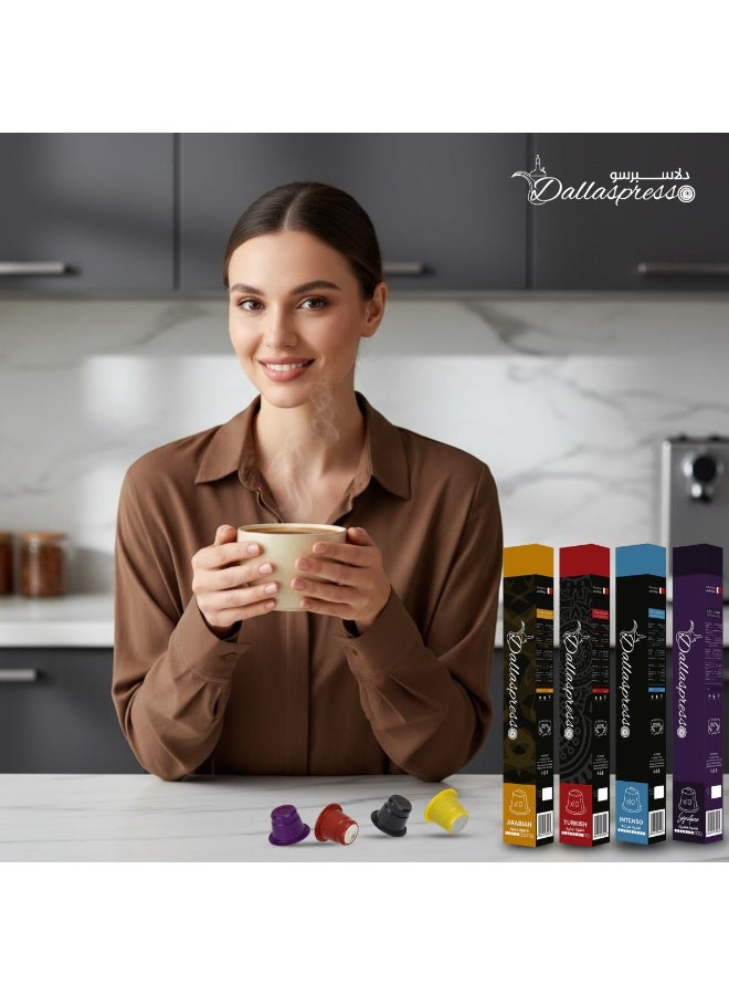 Dallaspresso Arabiah Coffee Capsules 10pcs – Nespresso Compatible, Finest Arabica Roasted Beans with Natural Cardamom & Clove - Image 2