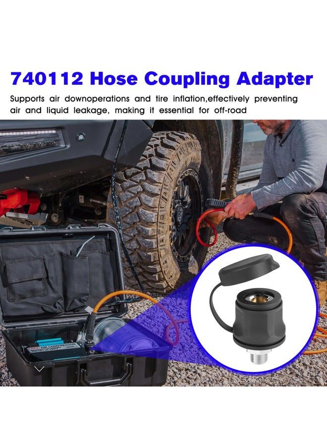 JIOTAR 740112 Air Compressor Hose Adapter With Dust Cap Replacement A/R/B Air Compressor Hose Coupling A/RB Universal On Board Systems GaugeAir Chuck Air Tank Secure Air Tool Connections Adapter- NPT Std - Image 3