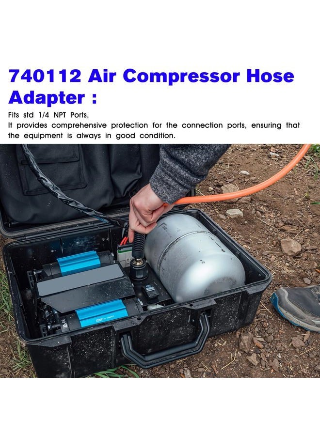 JIOTAR 740112 Air Compressor Hose Adapter With Dust Cap Replacement A/R/B Air Compressor Hose Coupling A/RB Universal On Board Systems GaugeAir Chuck Air Tank Secure Air Tool Connections Adapter- NPT Std - Image 4