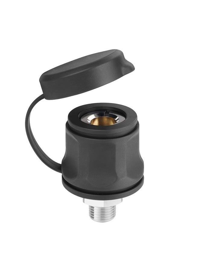 JIOTAR 740112 Air Compressor Hose Adapter With Dust Cap Replacement A/R/B Air Compressor Hose Coupling A/RB Universal On Board Systems GaugeAir Chuck Air Tank Secure Air Tool Connections Adapter- NPT Std - Image 1