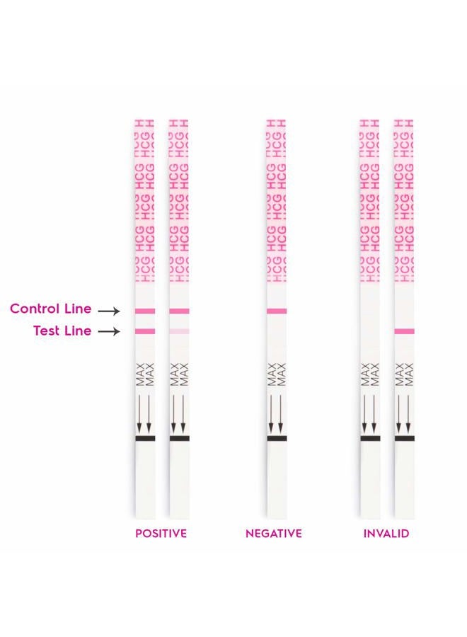 AccuMed Pregnancy Test Strips, 25-Count Individually Wrapped Pregnancy Strips, Early Home Detection Pregnancy Test Kit, Clear HCG Test - Image 3