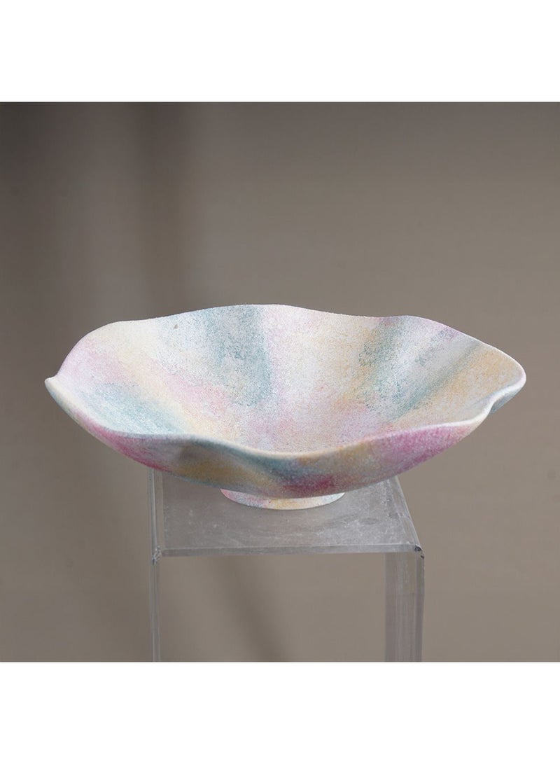 DANUBE HOME Lexie Berry Ceramic Platter Peach – Stylish Serving Dish for Appetizers, Desserts & Snacks | Durable Glazed Finish, Perfect for Modern Dining & Elegant Table Settings L26.5 X W26.5 X H8 Cm - Image 4