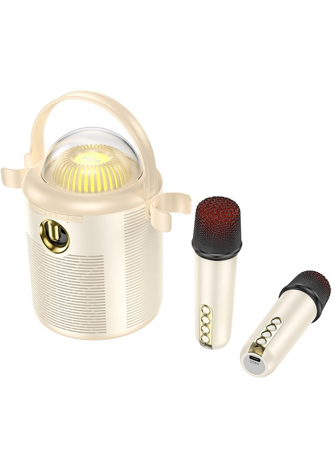 Hoco Speaker Portable Bluetooth Karaoke HOCO BS59 with Dual Wireless Microphones – 10W LED Light Long operating time - Image 2
