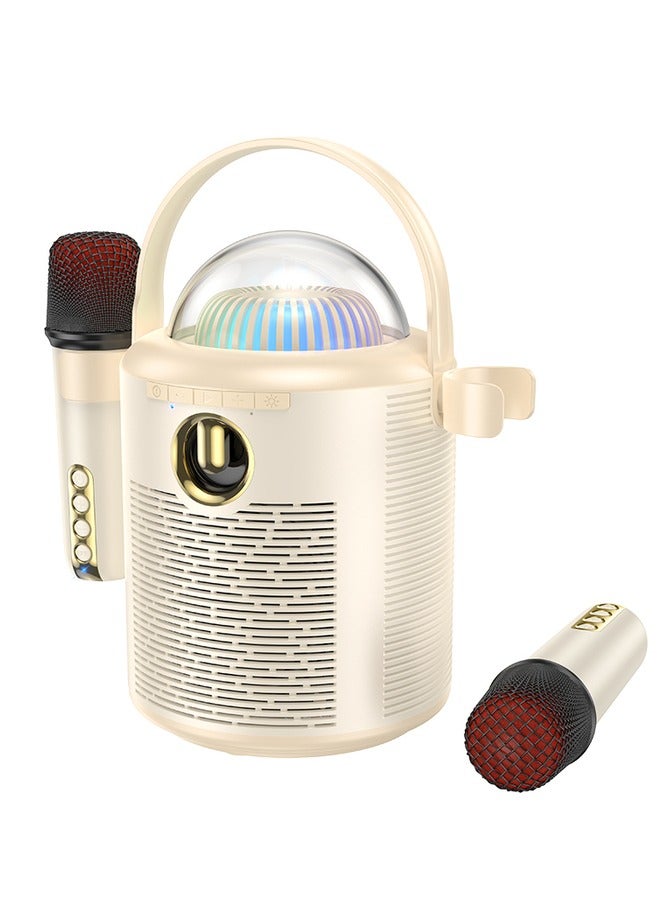 Hoco Speaker Portable Bluetooth Karaoke HOCO BS59 with Dual Wireless Microphones – 10W LED Light Long operating time - Image 1