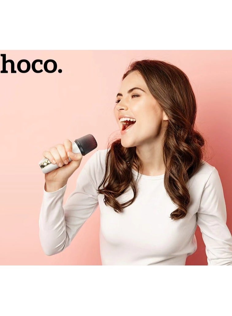 Hoco Speaker Portable Bluetooth Karaoke HOCO BS59 with Dual Wireless Microphones – 10W LED Light Long operating time - Image 5