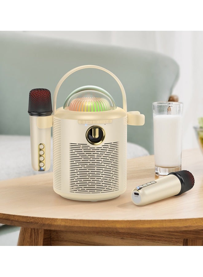 Hoco Speaker Portable Bluetooth Karaoke HOCO BS59 with Dual Wireless Microphones – 10W LED Light Long operating time - Image 4