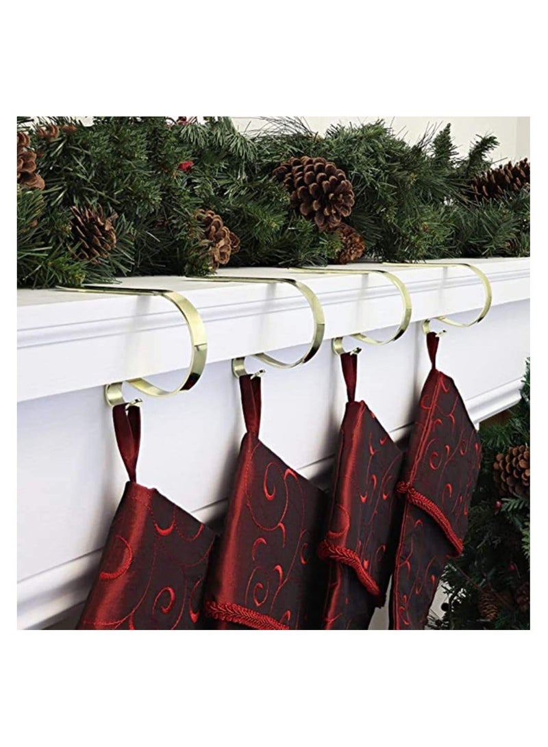 Stainless Steel Hooks, 6Pcs Long Handle Closet Racks, Cabinet Rack Hooks, Home Decor Hooks, Stocking Hangers, Decoration Supplies for Home Office Mantle Fireplace - Image 2