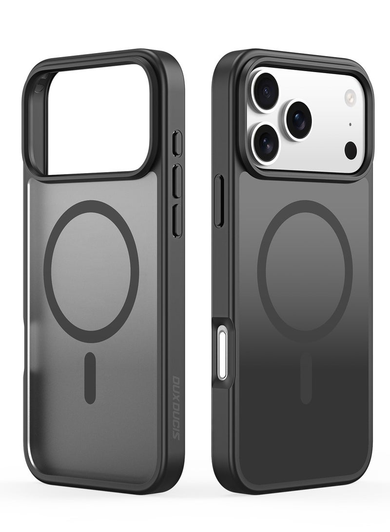 DUX DUCIS Yind Case Anti-Yellowing Matte Clear [Hard PC Back & Soft TPU Bumper]  Shockproof Protective Phone Case Cover compatible with IPhone 17 Pro  (Black) - Image 1