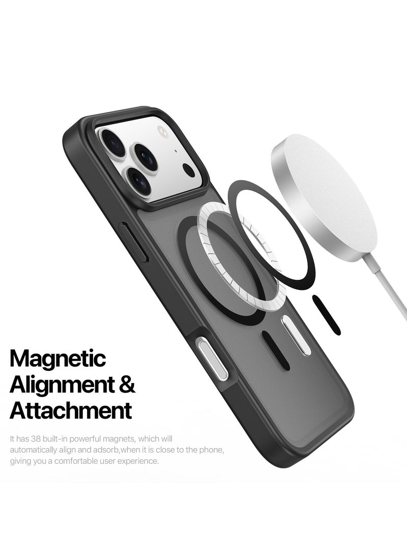 DUX DUCIS Yind Case Anti-Yellowing Matte Clear [Hard PC Back & Soft TPU Bumper]  Shockproof Protective Phone Case Cover compatible with IPhone 17 Pro  (Black) - Image 3