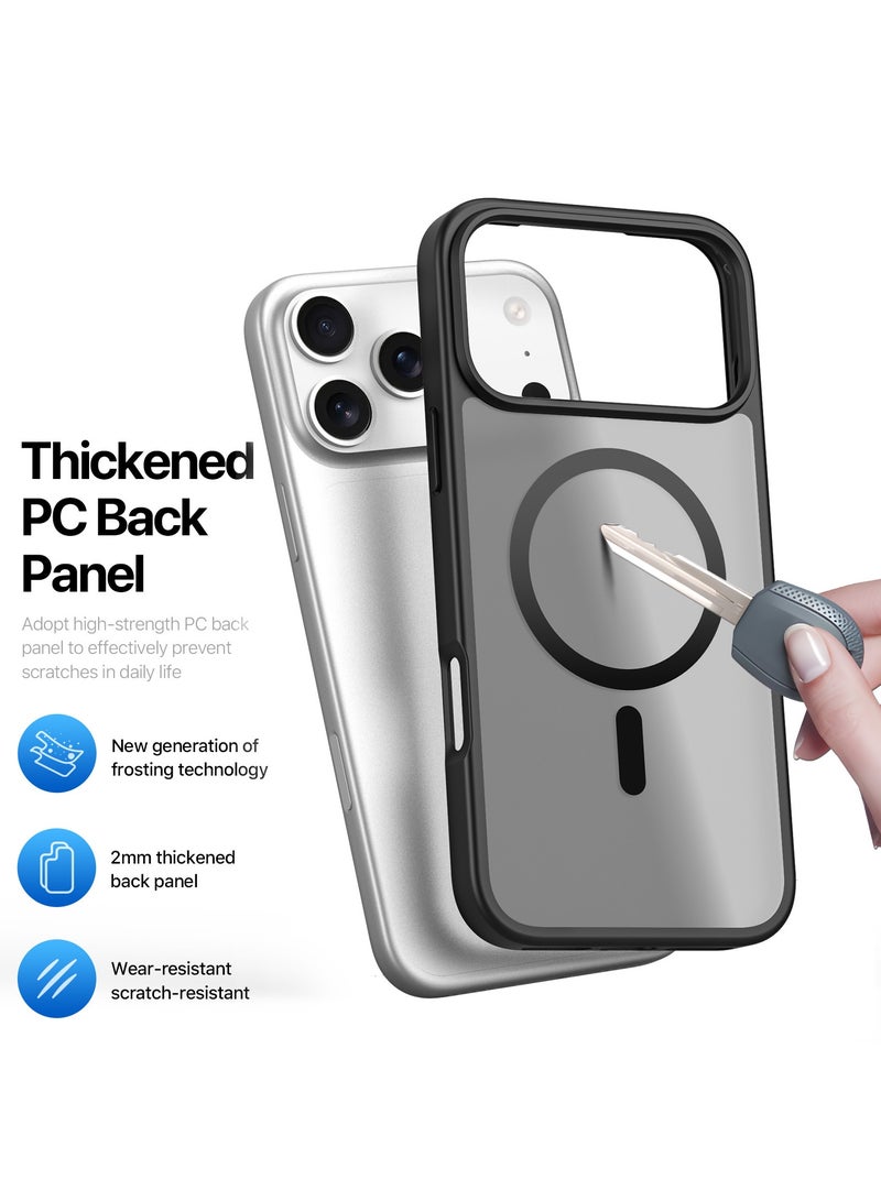 DUX DUCIS Yind Case Anti-Yellowing Matte Clear [Hard PC Back & Soft TPU Bumper]  Shockproof Protective Phone Case Cover compatible with IPhone 17 Pro  (Black) - Image 4