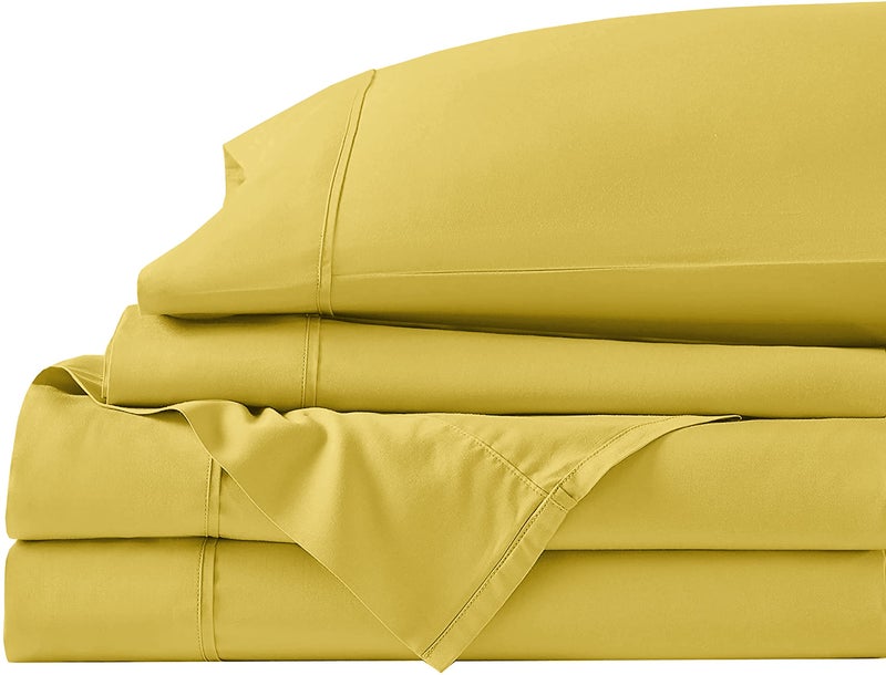 Filbert - Platinum Premium Collection Egyptian Cotton 400-TC Gold Yellow 2 Piece Pillow Covers - (18 x 28 - Inches) - Image 3