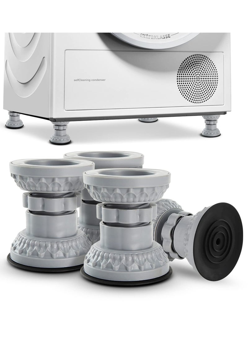 Zikra Anti Vibration Pad for Washing Machine, Washer Dryer Non Slip Shock Noise Cancelling Foot Mat, Adjustable Anti Walking Stabilizer Refrigerator Support Rubber Foot Pad Pedestals (Set of 4) - Image 1