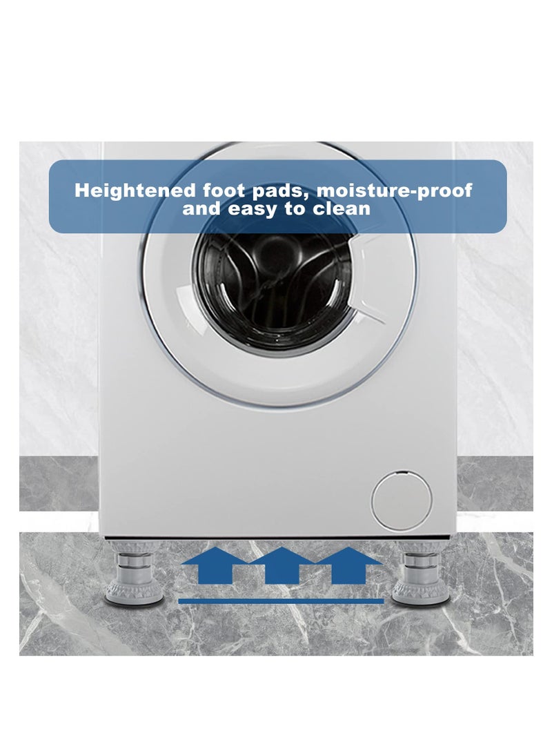 Zikra Anti Vibration Pad for Washing Machine, Washer Dryer Non Slip Shock Noise Cancelling Foot Mat, Adjustable Anti Walking Stabilizer Refrigerator Support Rubber Foot Pad Pedestals (Set of 4) - Image 3