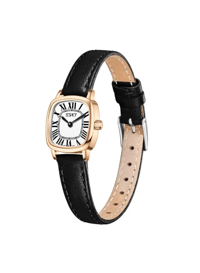 إكستاسي Women's Leather Analog Watch E25502-RLBW - 21mm mm