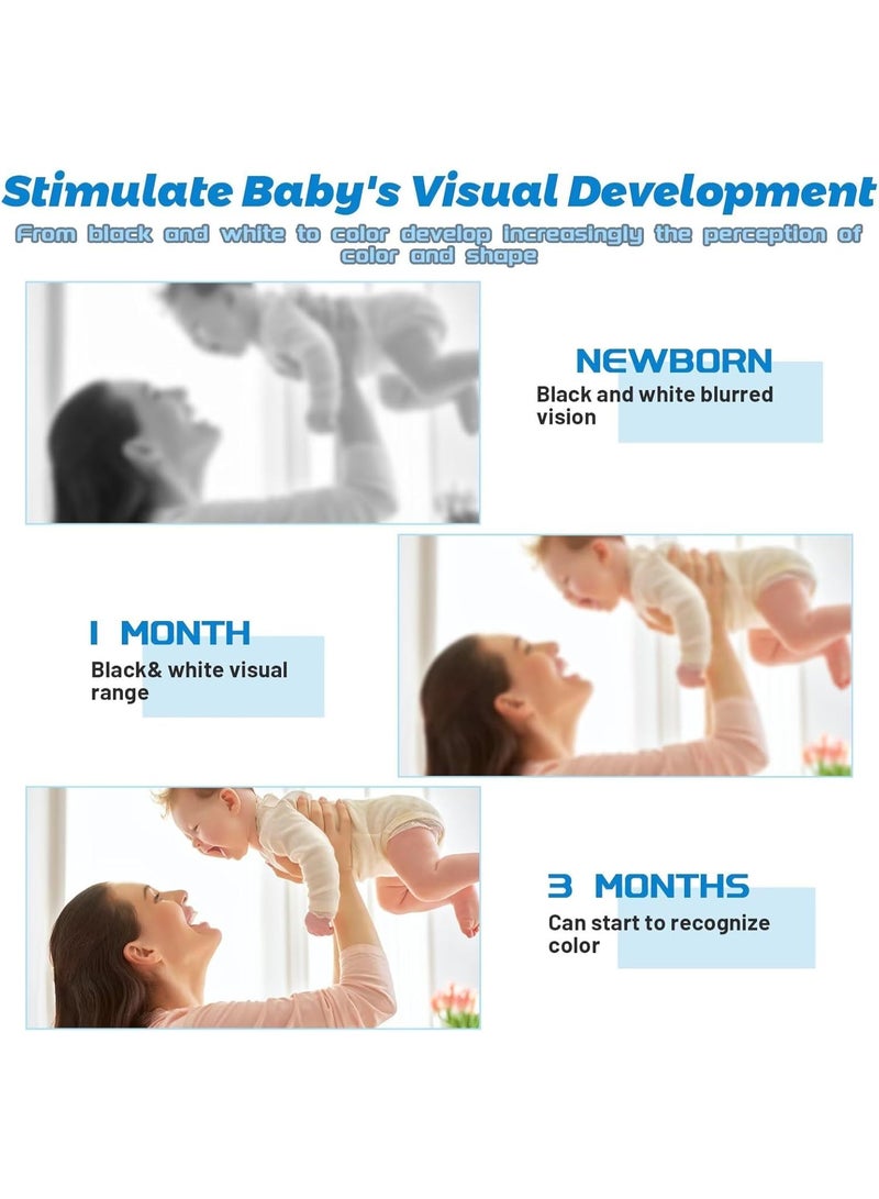 Baby Sensory Flash Cards, 40 Pictures Black And White Baby Sensory Cards, Visual Stimulation & Brain Development Toys, for Babies Ages 0-3Months (20pcs) - Image 4