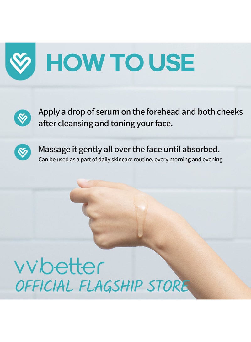 VVBETTER TECA Lifting Moisture Serum Face Serum Formulated with Peptides, Adenosine & CICA Complex, improves Elasticity and Boosts Radiance (30 ML)  - Image 2