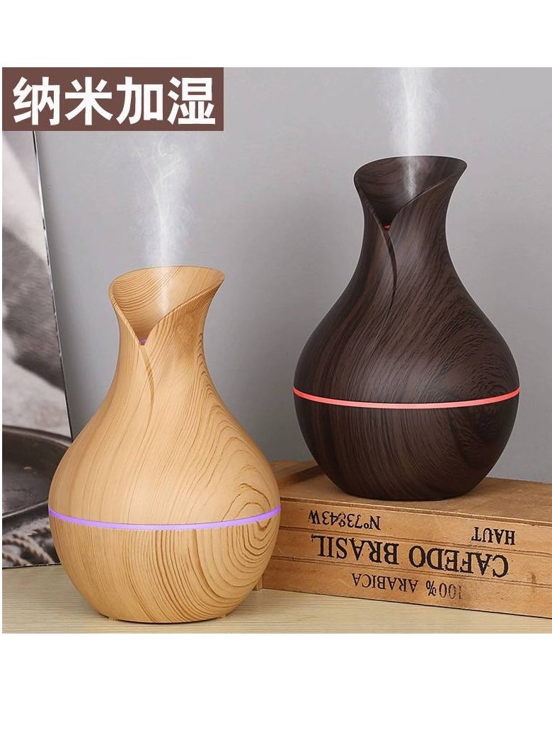 Generic - Essential oil diffuser with a wooden finish - strong, distinctive, high-quality plastic, chic and distinctive decorative shape - Image 1