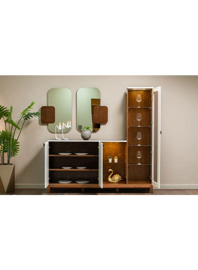 Kabbani Furniture Fox Dining Room With 6 Chairs MDF Multicolour - Image 4