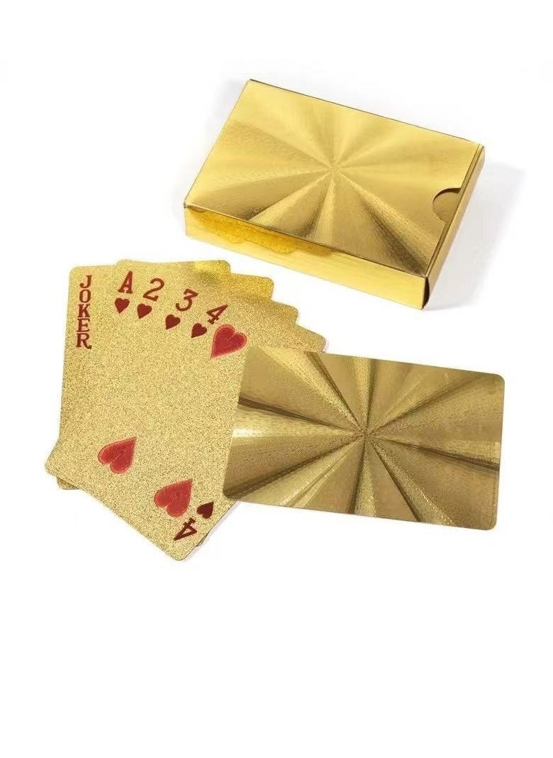 Magic performance props in gold PVC playing cards  pattern playing cards playing card games party board games waterproof plastic playing cards 