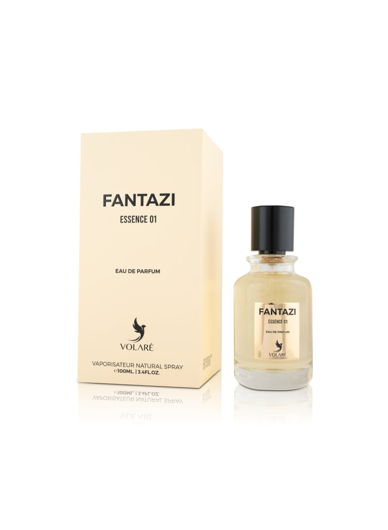 VOLARE Fantazi Essence 01 Unisex Perfume, 100 ml – Spicy Woody with Citrus, Blackcurrant, Davana & Sandalwood - Image 1