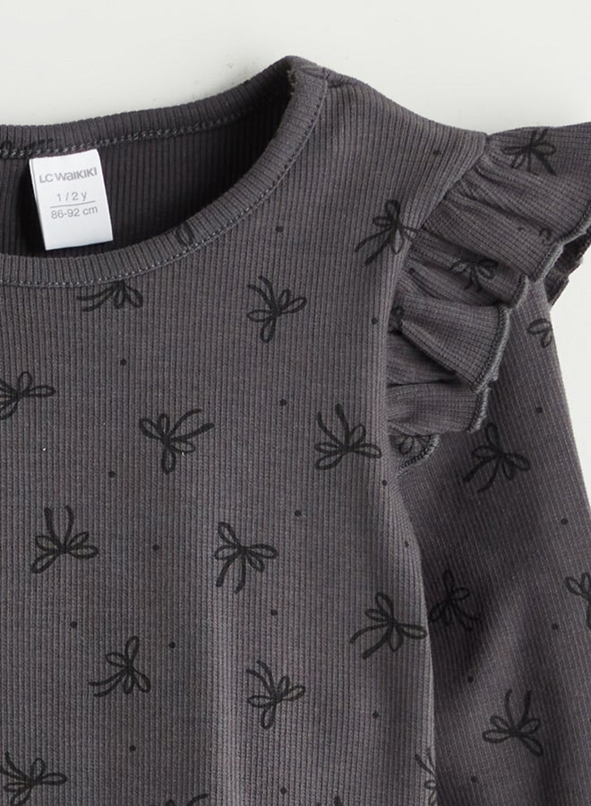 ال سي وايكيكي تيشيرت بناتي مطبوع بياقة دائرية - Image 2