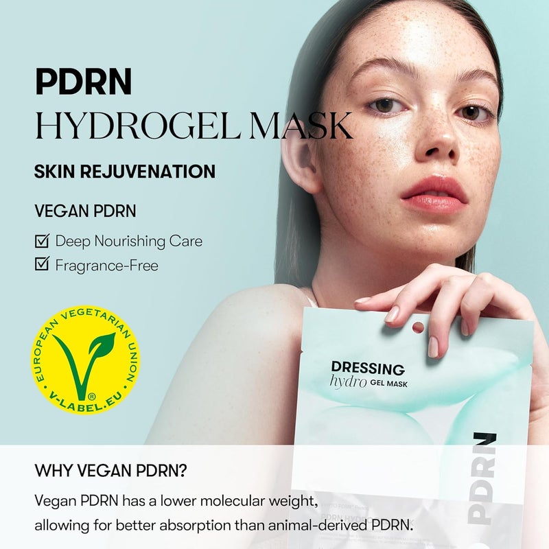 VT COSMETICS PDRN Hydrogel Mask 33g | Intensive Hydrating & Skin Repair Face Mask with PDRN | Korean Skincare - Image 2