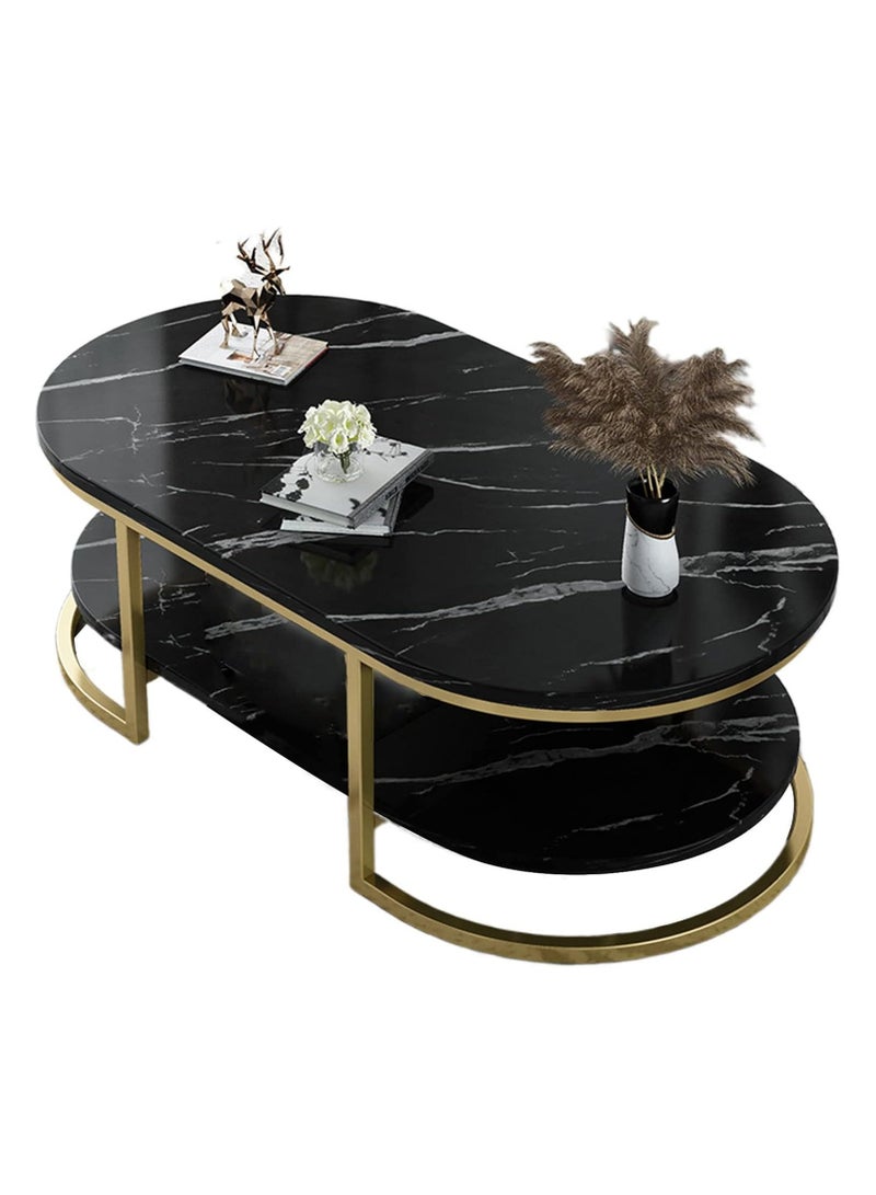 DubaiGallery Living Room Tables Tea Table, Living Room, Household Sofa, Tables, Light and Simple Tea Table, Small Tea Table, Small House, Small Glass Table - Image 1