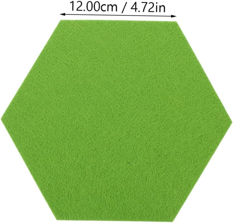 DOITOOL 12Pcs Hexagon Felt Wall Tiles Self-Adhesive Felt Bulletin Board Stickers for Classroom Decor Soundproof Decorative Panels for Photos and Memos - Image 2