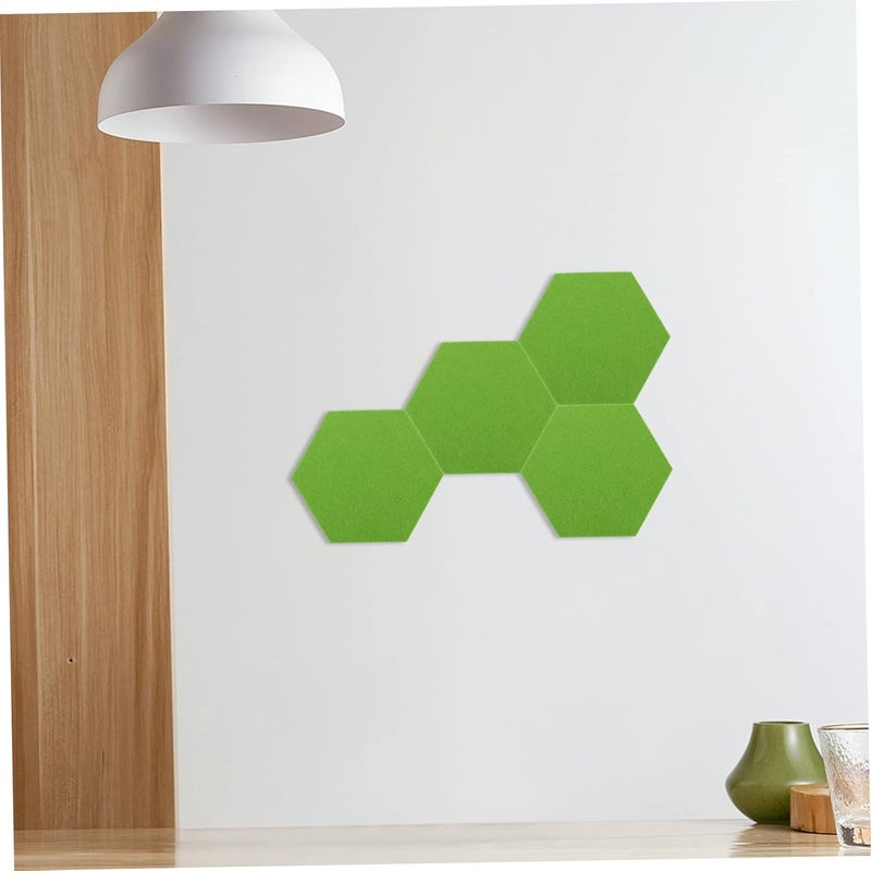 DOITOOL 12Pcs Hexagon Felt Wall Tiles Self-Adhesive Felt Bulletin Board Stickers for Classroom Decor Soundproof Decorative Panels for Photos and Memos - Image 3