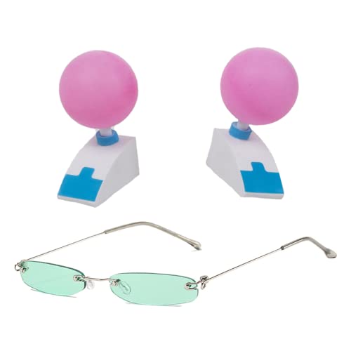 VNYIGDJS Saiki Kusuo Glasses + Hair Clips,Anime The Disastrous Life of Saiki K Cosplay Costume Accessories - Image 1