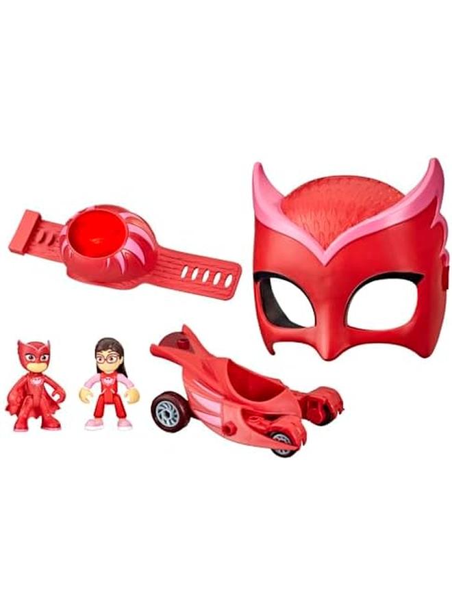 بي جيه ماسكس مجموعة ألعاب أوليت باور باك لمرحلة ما قبل المدرسة مع 2 شخصيات مجسمة وسوار معصم للسيارة وقناع تنكري للأطفال من سن 3 سنوات فما فوق - Image 2