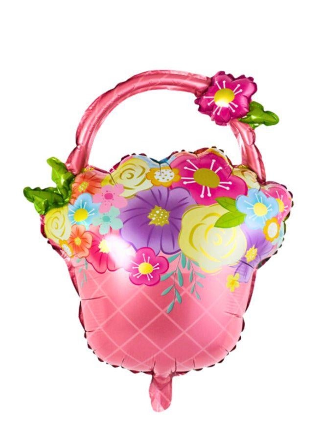 Happy Mothers Day and Decor Mothers Day Decorations for Party Set of 6 Multicolored Balloon, Flower, Heart and Basket Balloon(Pink) - Image 4