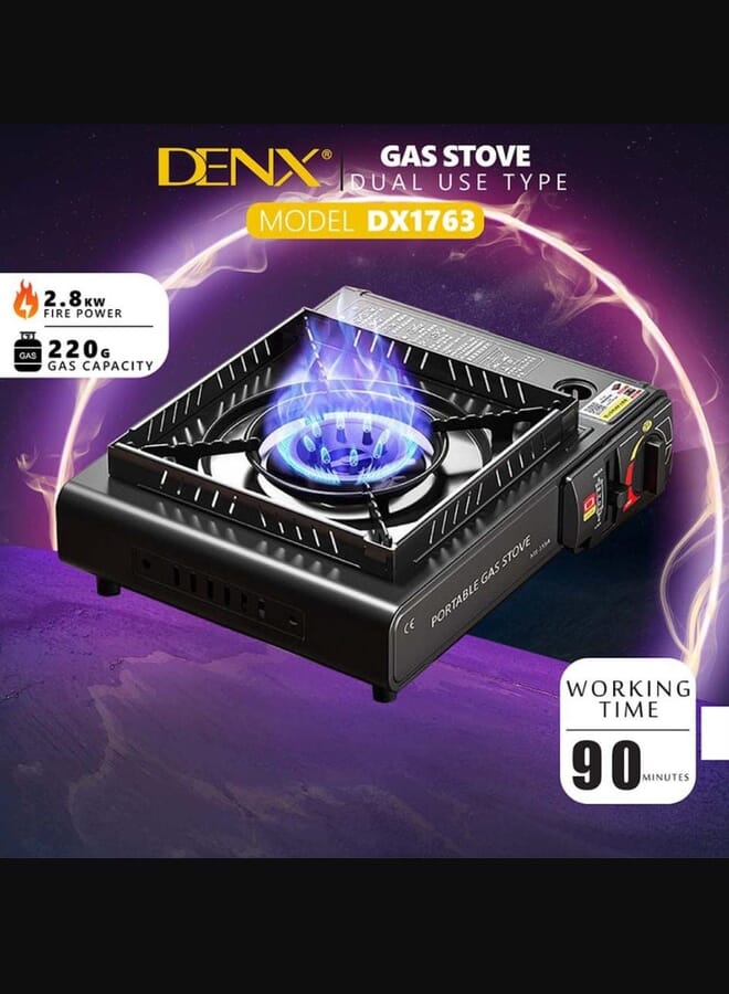 Denx Portable Gas Stove for Camping and Outdoor Use Size 34x28x8cm - Image 3