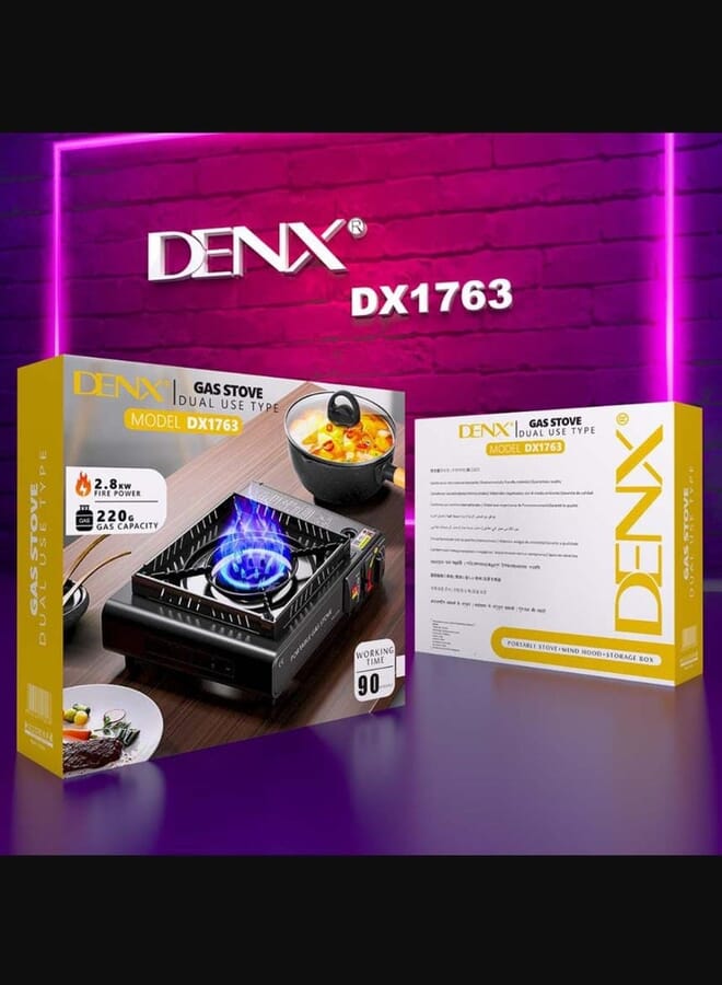 Denx Portable Gas Stove for Camping and Outdoor Use Size 34x28x8cm - Image 1