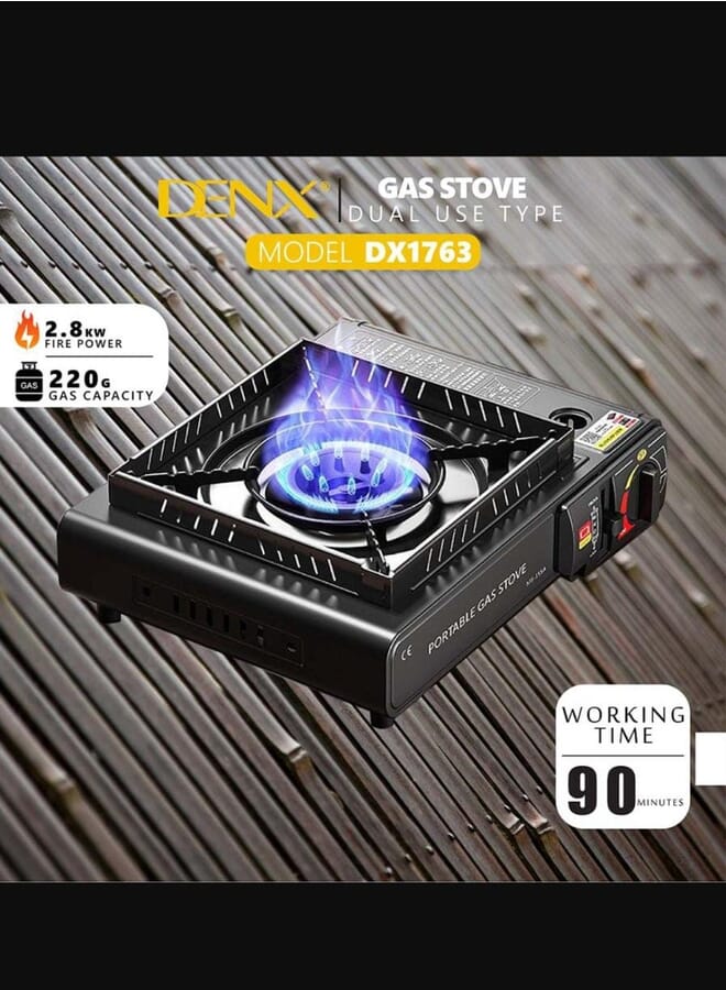 Denx Portable Gas Stove for Camping and Outdoor Use Size 34x28x8cm - Image 4