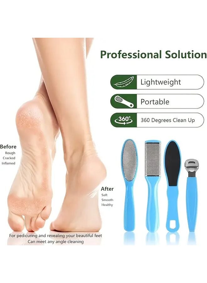 Black Eight Piece Set Professional Pedicure Foot File Tool For Dead Skin Removal - Image 4