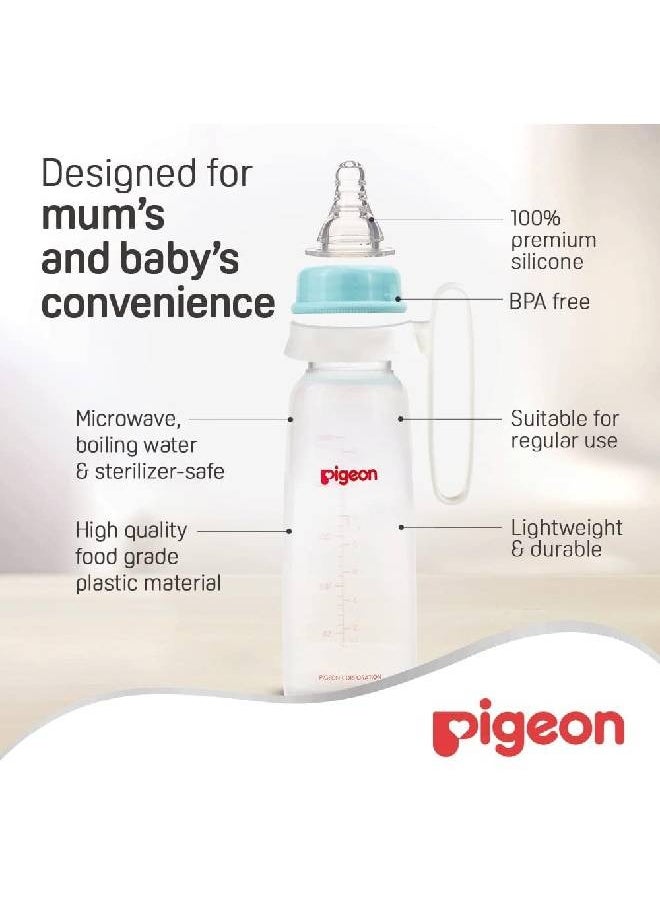 pigeon Plastic Feeding Bottle With Handle 240 ml Assorted  - Image 5