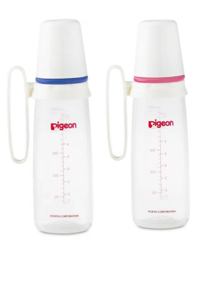 pigeon Plastic Feeding Bottle With Handle 240 ml Assorted  - Image 1