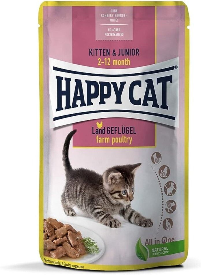 HappyCat - Happy Cat MIS Kitten & Junior Farm Poultry ( 24pcs) - Image 1